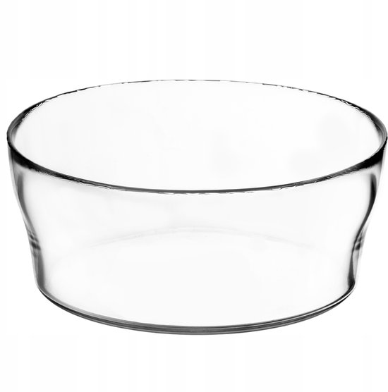 Salade schaal/slakom rond van glas 28 cm