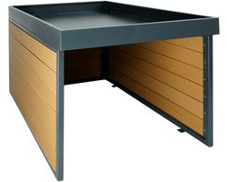 XL robotmaaier garage met plantenbak MCW-L45, overkapping voor grasmaaiers, W...