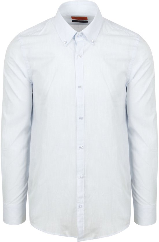 Suitable Overhemd Cotton Slub Lichtblauw - Maat L - Heren - Casual Shirt