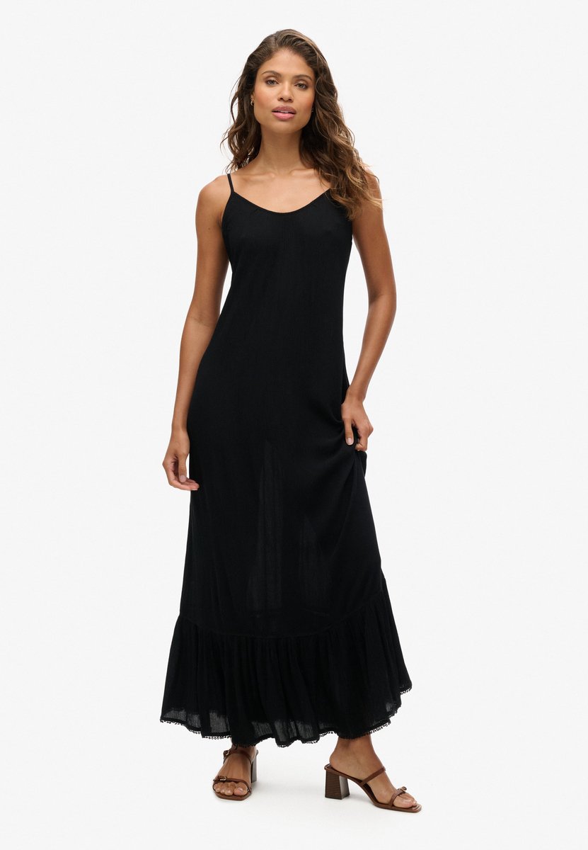 Superdry Beach maxi-hemdjurk Dames Jurken Zwart