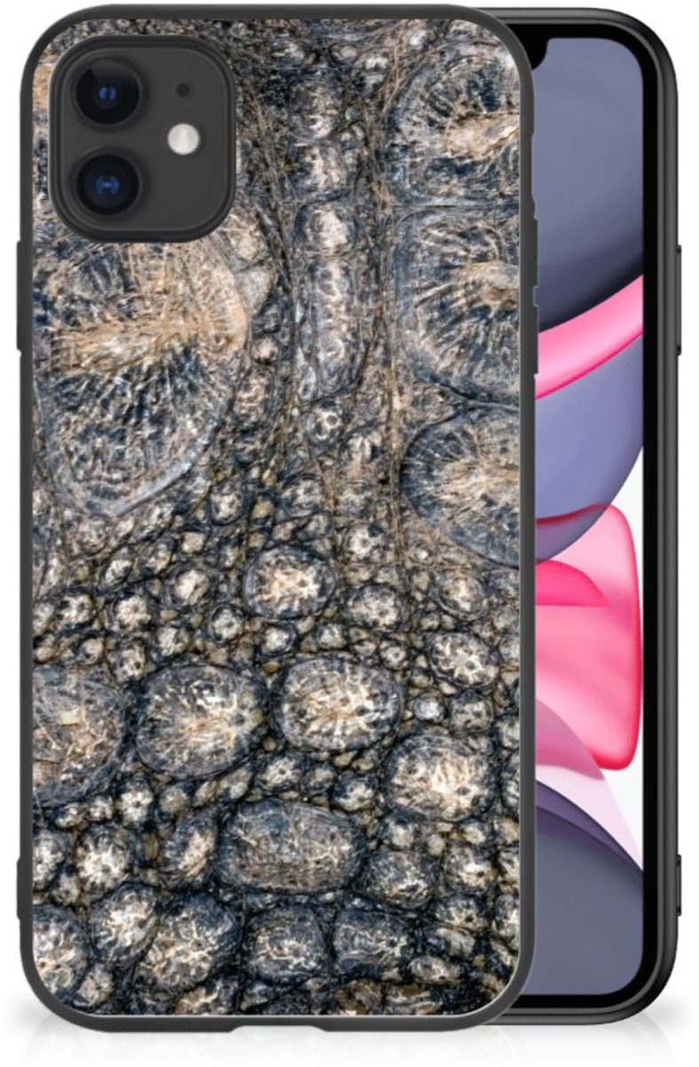 Back Cover voor iPhone 11 Dierenprint Telefoonhoesje Krokodillenprint