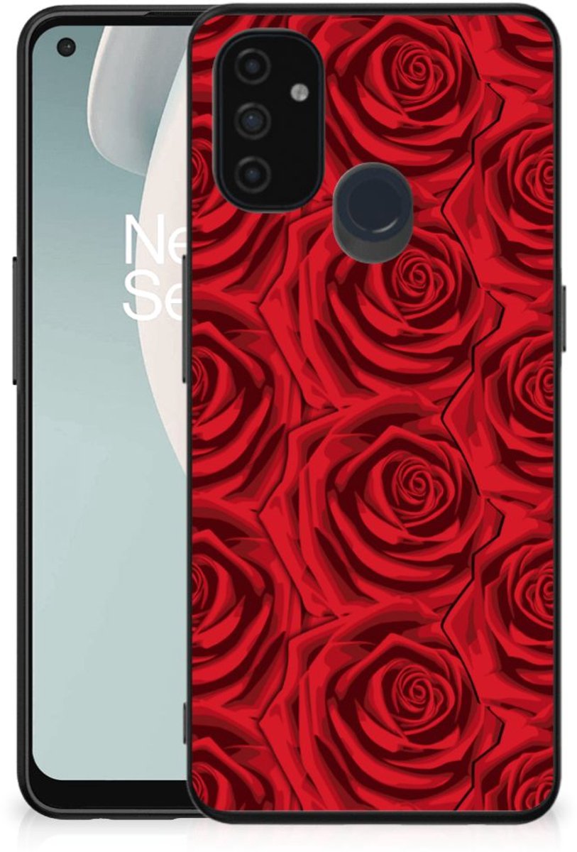 Back Cover voor OnePlus Nord N100 Bloemen Hoesje Red Roses