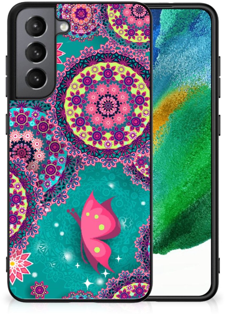Samsung Galaxy S21FE Leuk Telefoonhoesje Cirkels en Vlinders