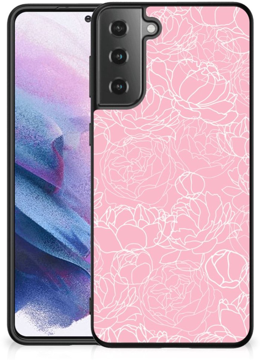 Samsung Galaxy S21 Plus Bloemen Hoesje White Flowers
