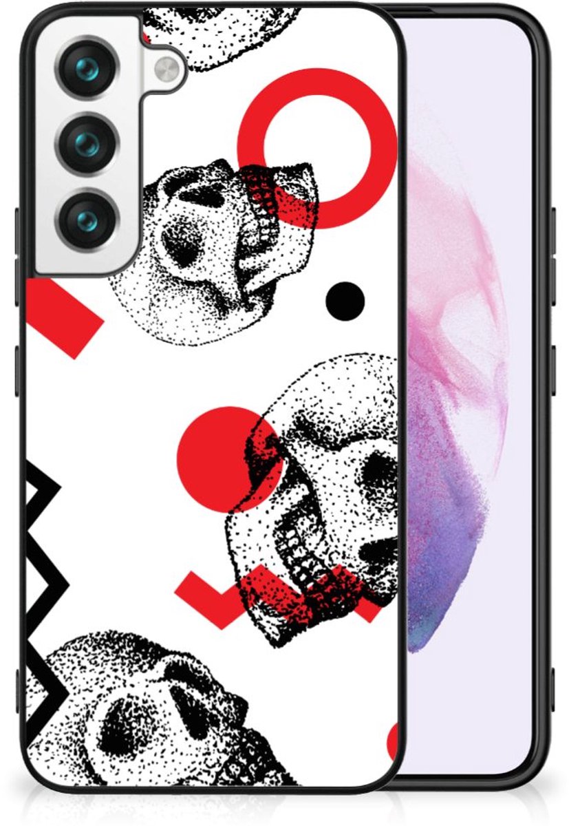 Back Cover voor Telefoonhoesje Samsung Galaxy S22 Skull Red