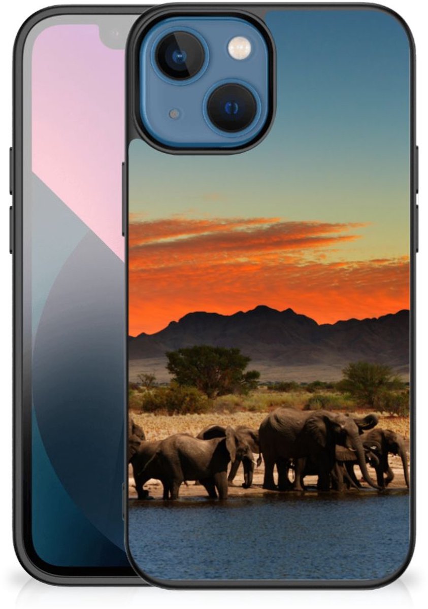 Apple iPhone 13 mini Dierenprint Telefoonhoesje Olifanten