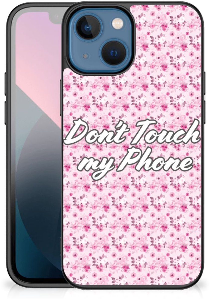 Apple iPhone 13 mini Telefoon Hoesje Flowers Pink DTMP