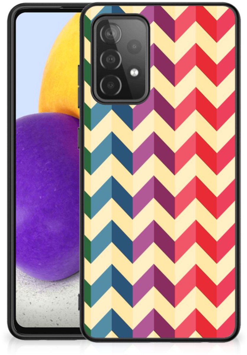 Samsung Galaxy A72 (5G/4G) Back Case Zigzag Multi Color