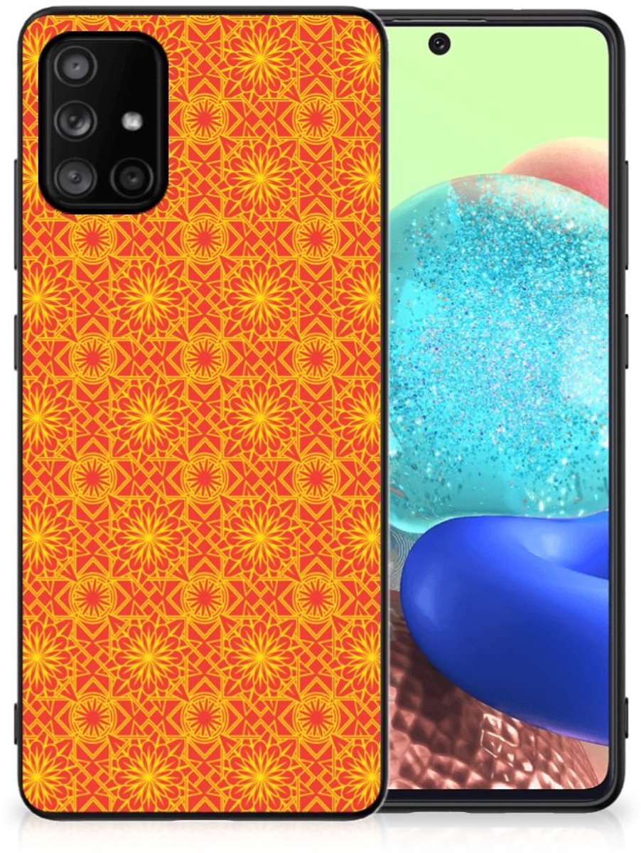 Samsung Galaxy A71 Back Case Batik Oranje