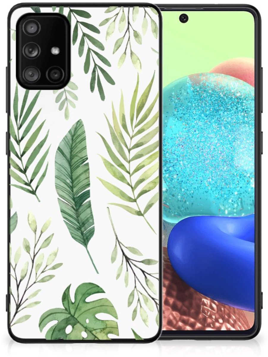 Back Cover voor Samsung Galaxy A71 Bloemen Hoesje Leaves