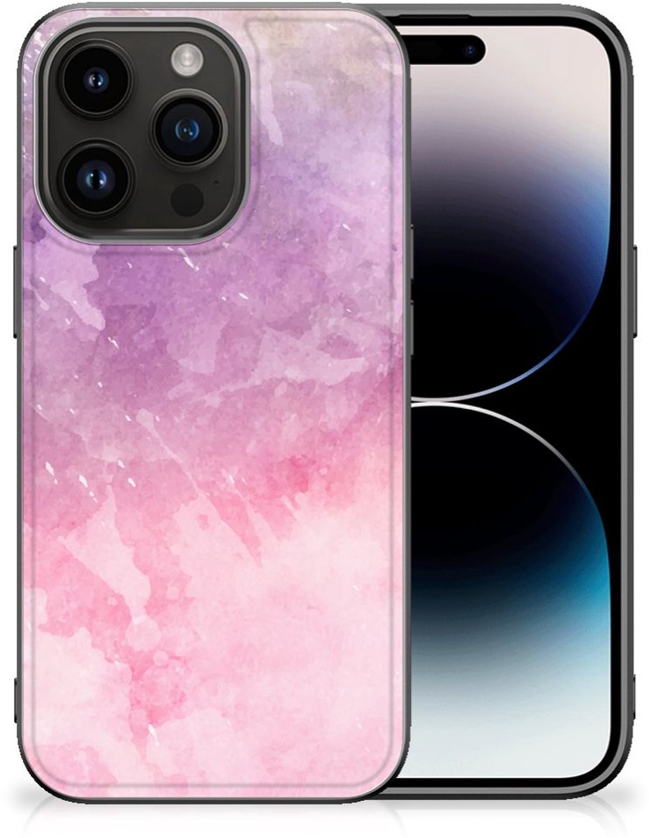 Kleurrijke Telefoonhoesje iPhone 15 Pro Pink Purple Paint