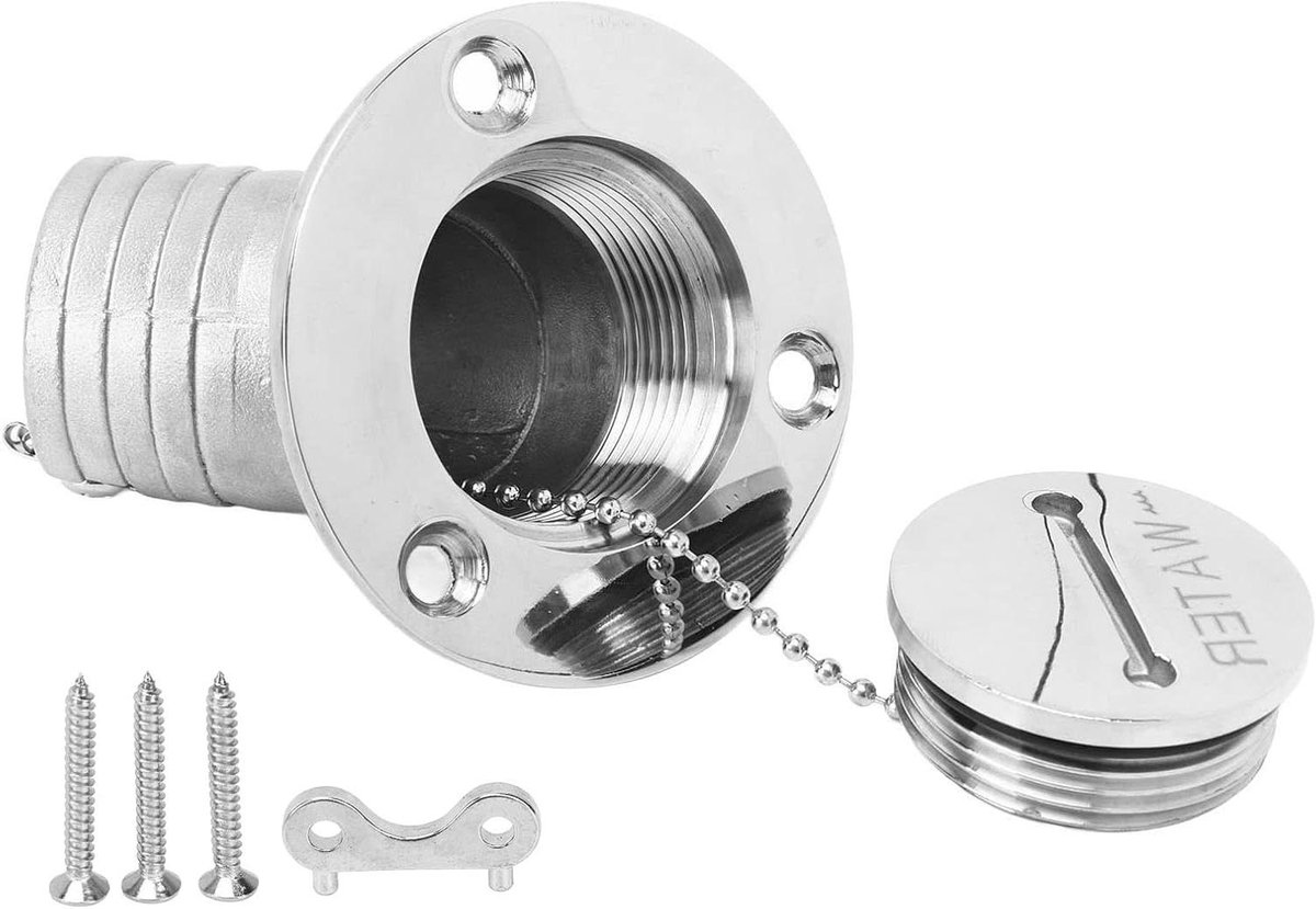 RVS Boat Deck Filler - Marine Hardware Met Sleutel Voor Jachten Campers Boten En Caravans - Roestvrijstalen vulopening - Watersport Benodigdheden