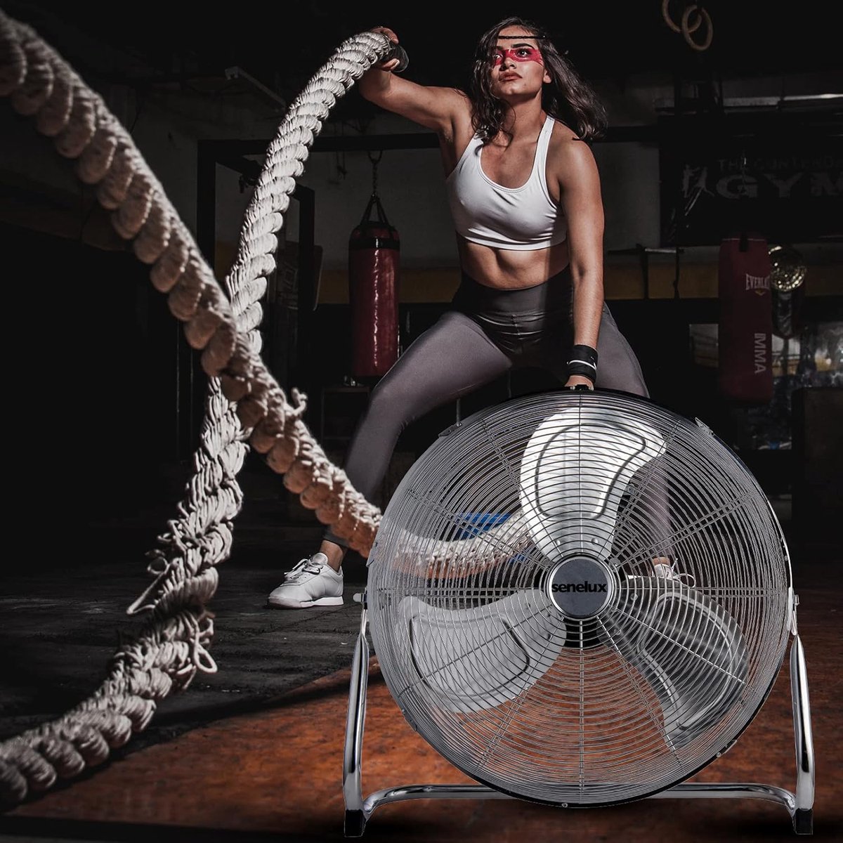 RFWR® Vloerventilator 3 Snelheden - Draagbare Koelventilator voor Thuis en Sport - Kantelb