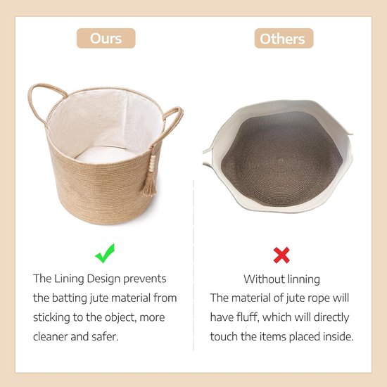 Casaphoria XXXLarge Katoenen touwmand voor woonkamer - geweven opbergmand met handvat voor dekens, handdoeken en kussens, wasmand | wit en bruin (55,9 x 55,9 cm x 35,6 cm Casaphoria XXXLarge Katoenen touwmand voor woonkamer - geweven opbergmand met handvat voor dekens, handdoeken en kussens, wasmand | wit en bruin (55,9 x 55,9 cm x 35,6 cm