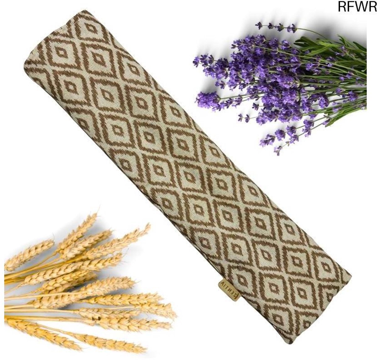 RFWR® Magnetron warmte- en koudezak met tarwezaden en lavendel, 12 x 50 cm