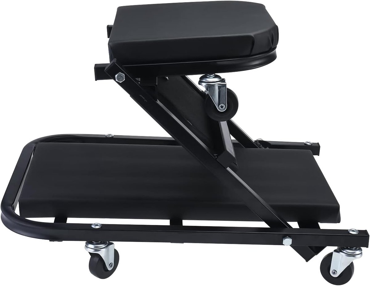 2-in-1 Werkplaatskruk - Draagvermogen 150 kg - Inklapbaar en Draaibaar