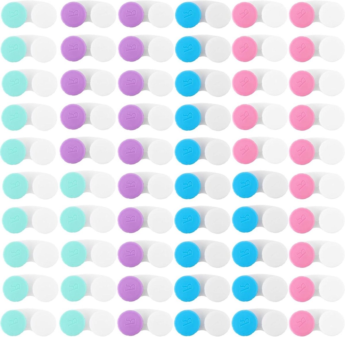 Contactlenzenhouders - 60 stuks - Kleurrijk - Draagbaar - Lekvrij - Voor op reis - Thuis - Reissetje