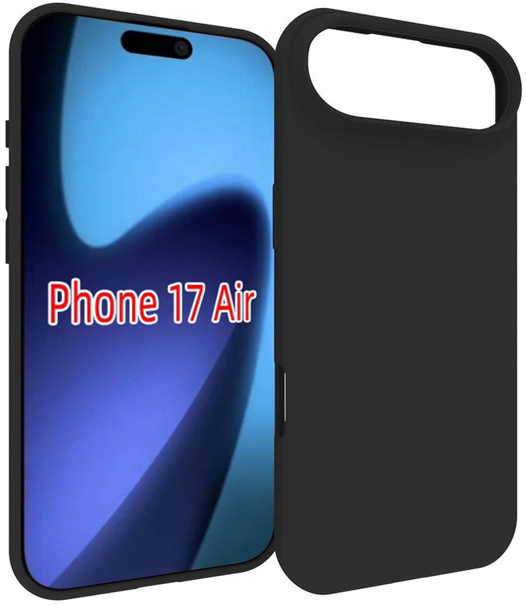 MobyDefend Hoesje - Geschikt voor iPhone Air - TPU Backcover - Mat Zwart