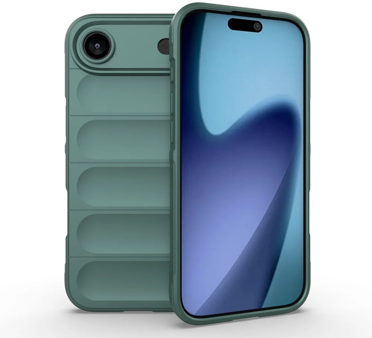 MobyDefend Hoesje - Geschikt voor iPhone Air - TPU Gripcase - Groen