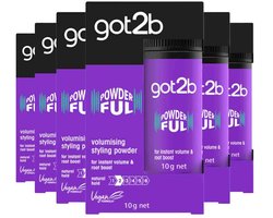 Got2b Powderful Volume Poeder - Haarstyling - Maximale Volume - Natuurlijke Hold - Gewichtloze Formule – Voordeelverpakking - 6 x 10 g