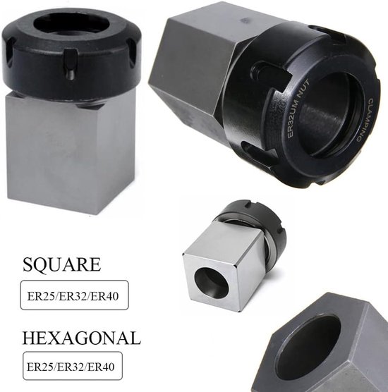 ER40 Spantang Blok, Hex Stalen Chuck Collet Houder, Chuck Block Tool voor CNC Draaibank Graveren Snijmachine