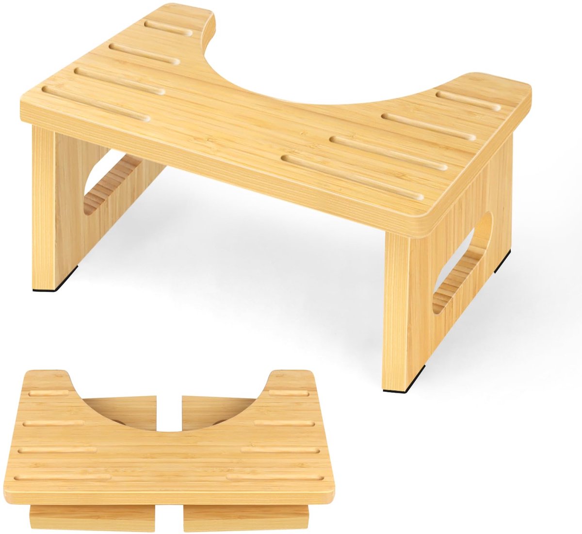 Houten Toilethocker - Opvouwbaar - Voor een correcte zithouding bij de stoelgang