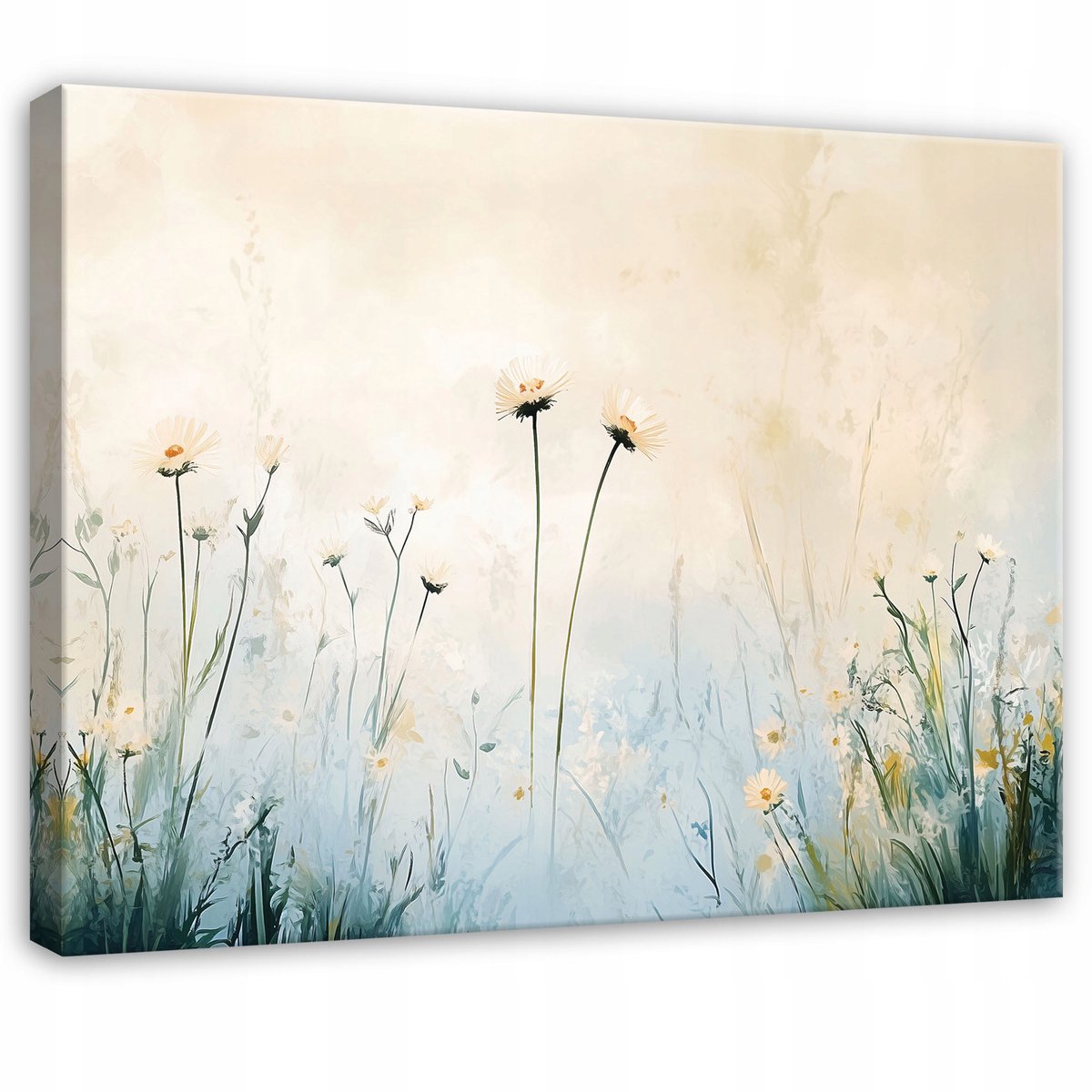 WALLARENA Canvas schilderij - 120x80 cm - moderne bloemen schilderij voor slaapkamer, woonkamer en keuken multikleurig