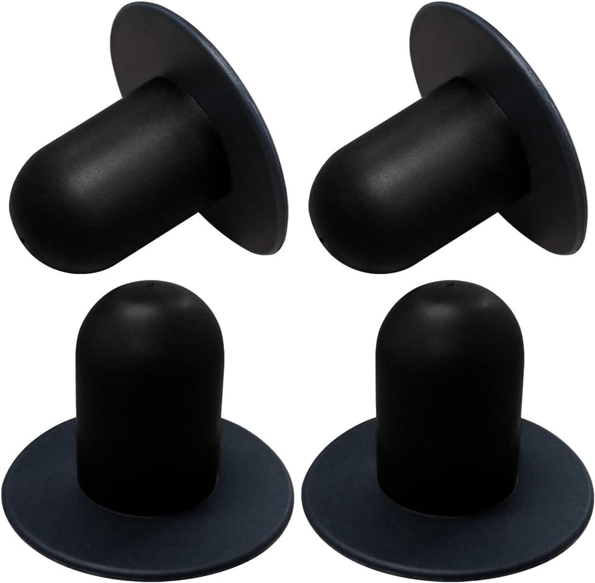 Zwembadstoppers - universeel - set van 4 - zwart - TPR