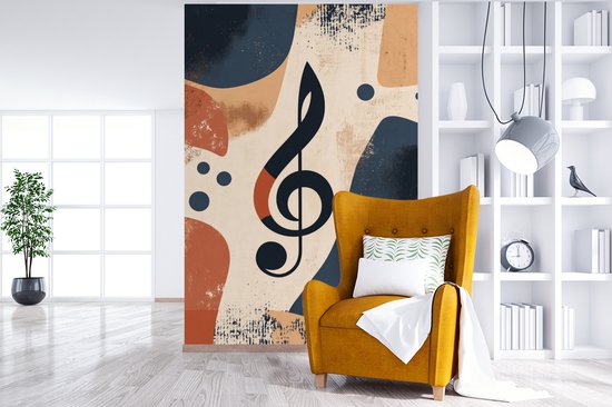 Behang - Fotobehang Sleutel - G - Abstract - Beige - Breedte 170 cm x hoogte 260 cm