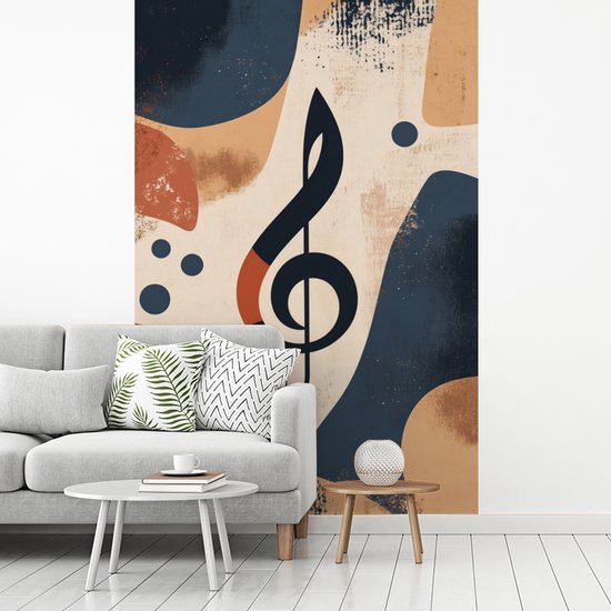 Behang - Fotobehang Sleutel - G - Abstract - Beige - Breedte 170 cm x hoogte 260 cm