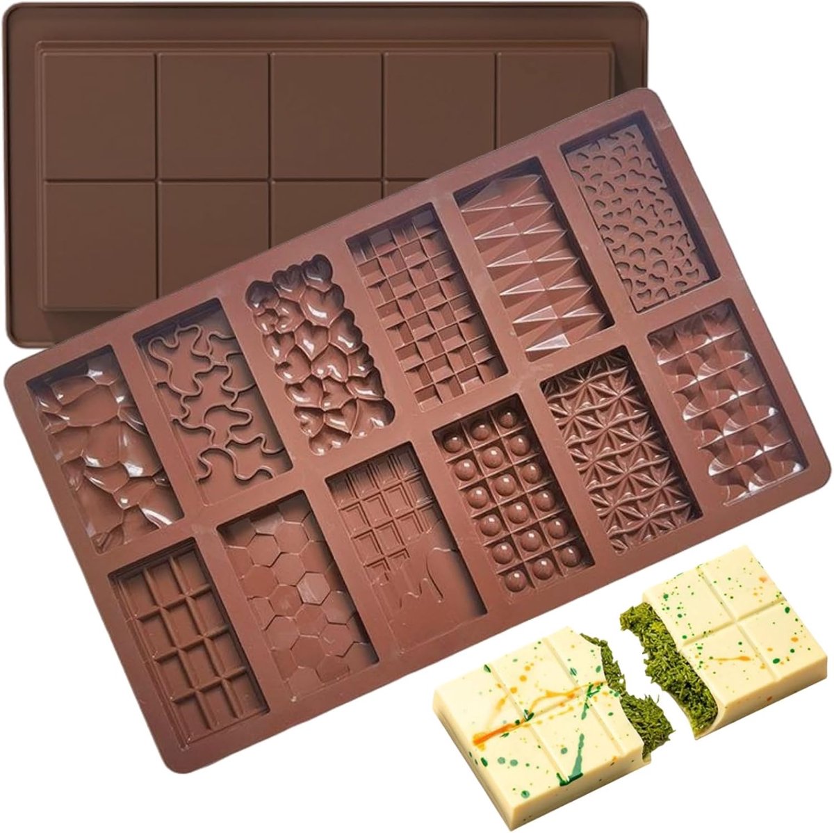 2pcs silicone chocoladevorm - diep - non-stick chocolade bakvorm - chocolade maken