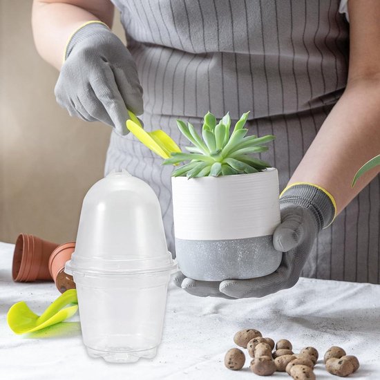 Microgreen kweekbakken, LUVCSOY kiembak met vochtigheidskoepel, 3 mm grote gaasgaten, BPA-vrij, kiemset voor het kweken van grote zaden, zoals zonnebloem, mungbonen, groene erwten - 4 stuks Microgreen kweekbakken, LUVCSOY kiembak met vochtigheidskoepel, 3 mm grote gaasgaten, BPA-vrij, kiemset voor het kweken van grote zaden, zoals zonnebloem, mungbonen, groene erwten - 4 stuks