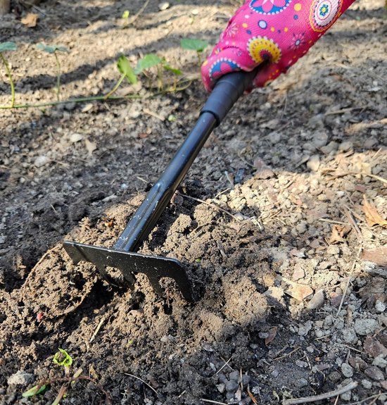 Rake with 5 Teeth / A Small Steel Rake / for Flowers / Width 9 cm — afbeelding 5