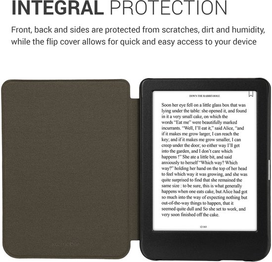 kwmobile Cork Case Compatible with Kobo Clara BW / Colour - Book Style Protective e-Reader Flip Cover Folio Case - Fractions Dark Pink / Red / Blue — afbeelding 3