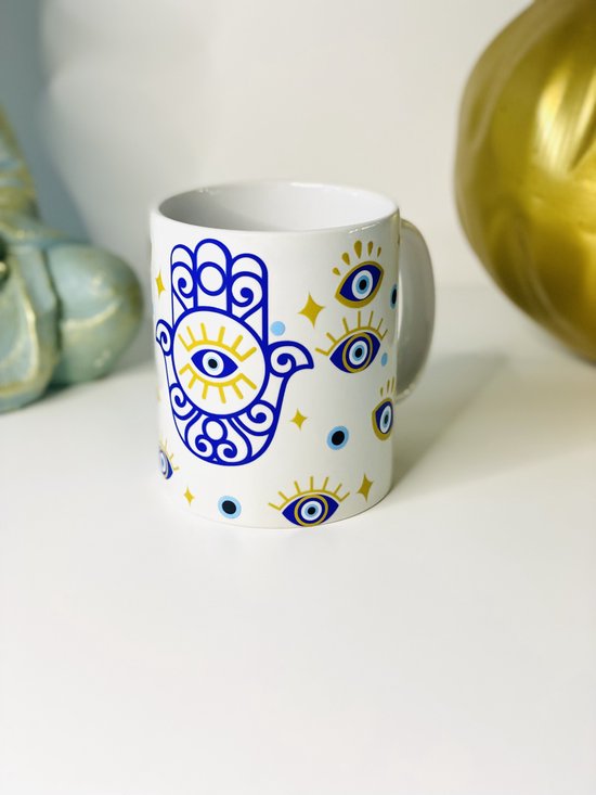 Breng spirituele kracht en stijl samen met de Hamsa Mok