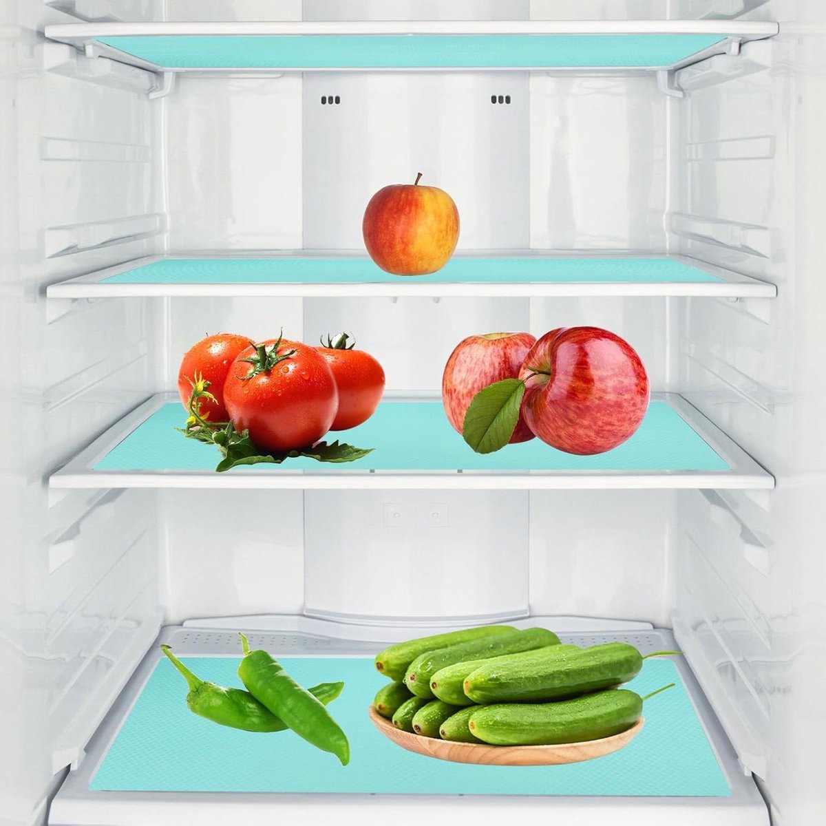 Allecto Plus - Koelkastmatten en Liners voor Keuken - Set van 5 stuks - Wasbaar en Gemaakt van Siliconen