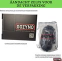 Gozyno heuptas verpakt in een stijlvolle, stevige doos en een herbruikbare plastic tas.