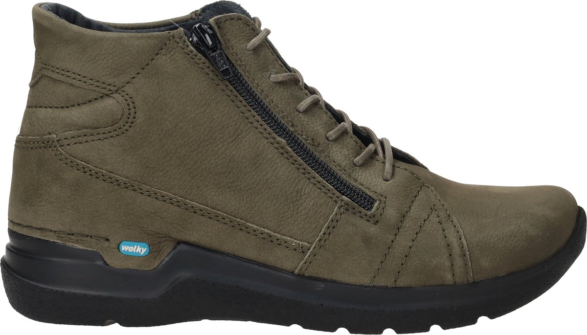 Wolky Why Veterschoenen Hoog - Groen - Maat 37