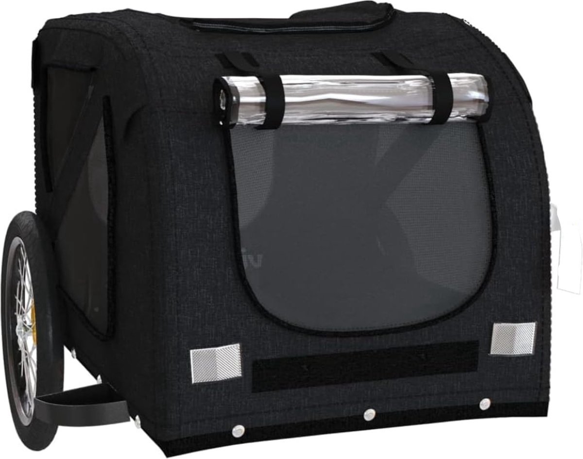 Thuys – Hondenfietskar Opvouwbaar – Fietskar Voor Honden – Hondenbuggy – 134 x 69 x 74cm – Zwart