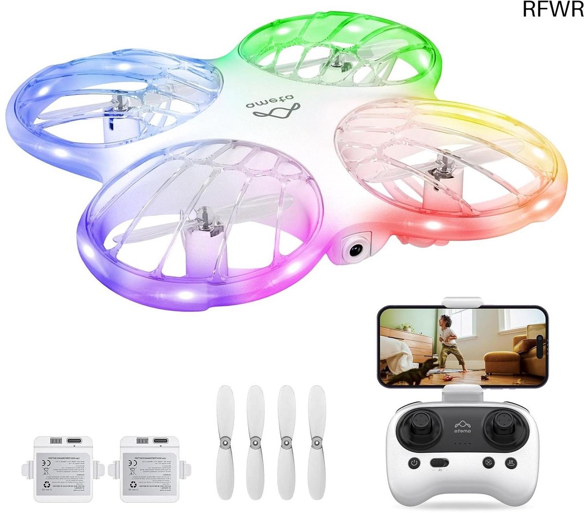 RFWR® RC Drone 1080P HD Camera voor Kinderen en Volwassenen - Leuke Speelgoed Geschenk met LED-verlichting