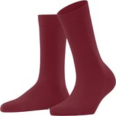 FALKE Family eenkleurig katoen sokken dames rood - maat 39-42