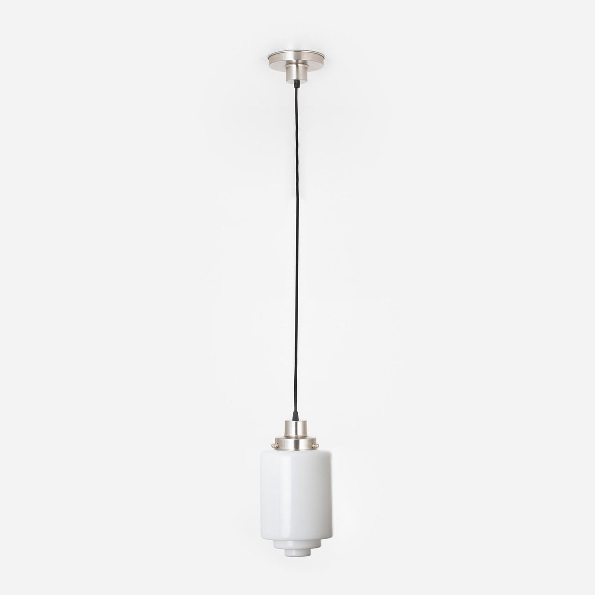 Coloured by Art Hanglamp aan snoer Getrapte Cilinder Medium 20's Matnikkel - Art Deco Trade