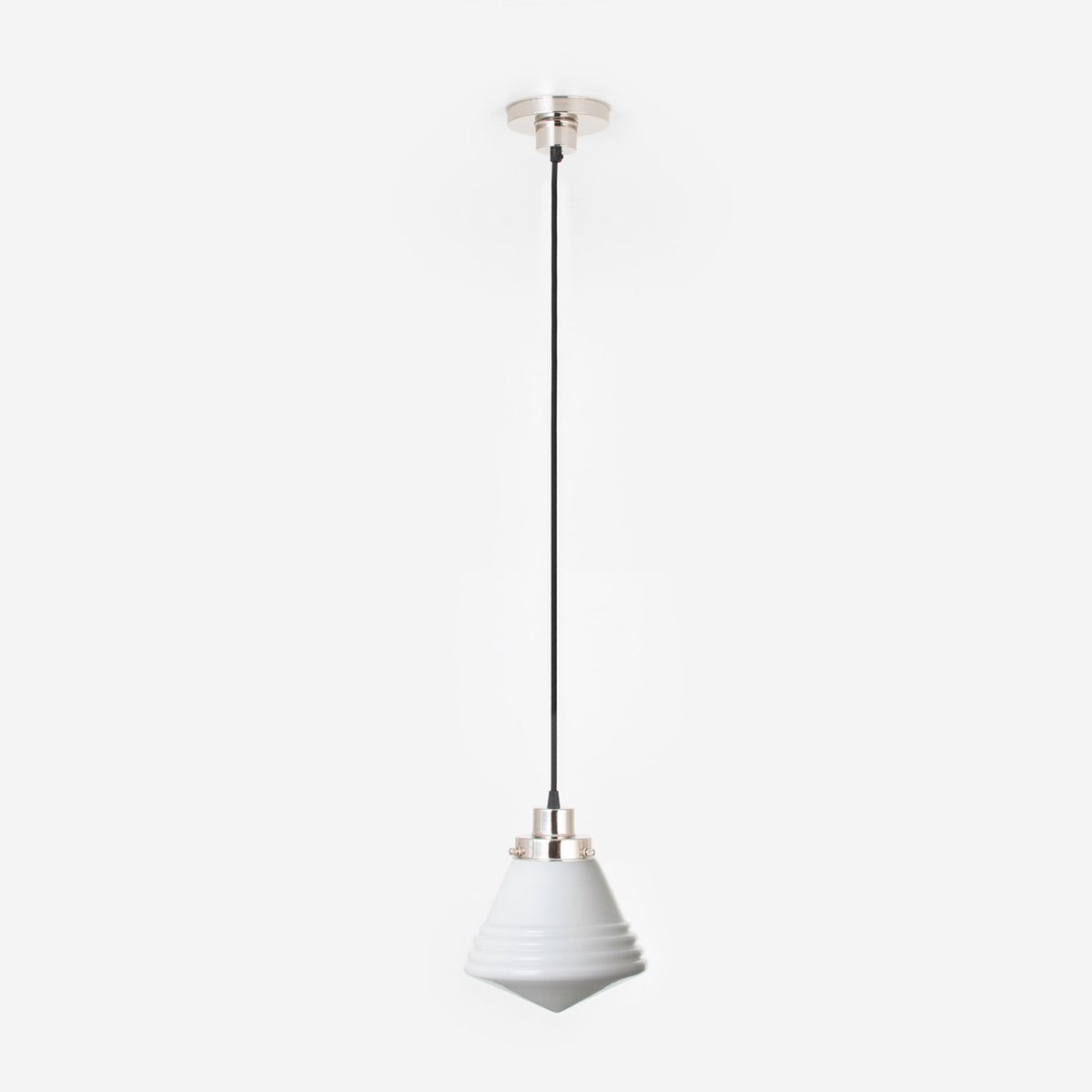 Hanglamp aan snoer Luxe School Small 20's Nikkel - Art Deco Trade