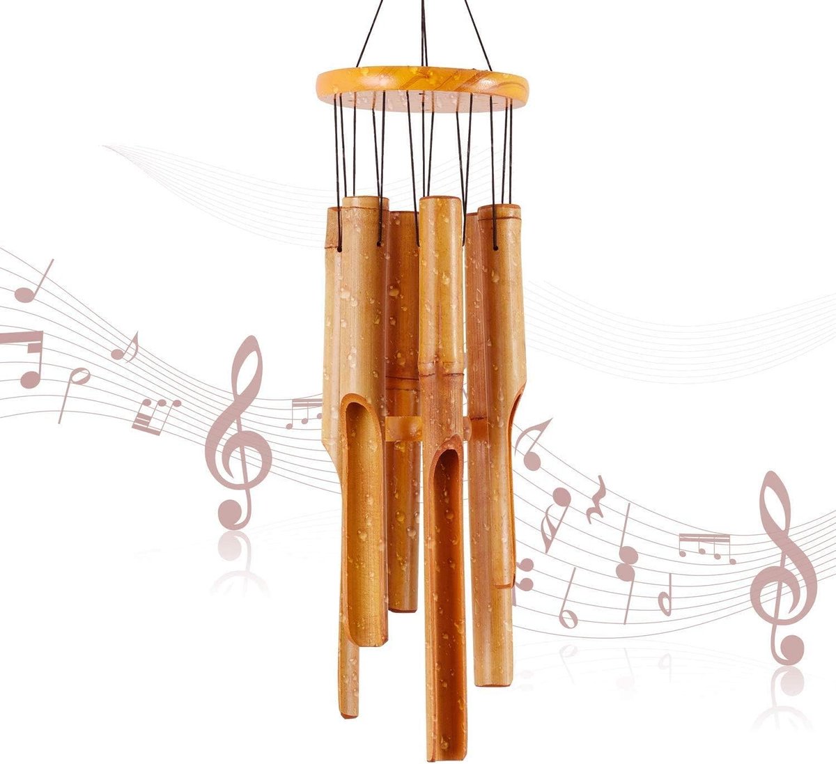 MKSS® Windgong Bamboe - Windspinner - Windorgel Buiten