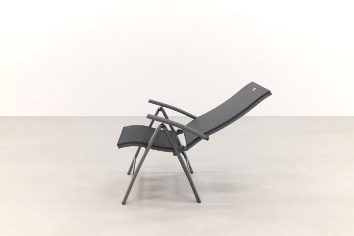 Hartman Valentino/Kings 4-persoons verstelbare dining tuinset 180x100 cm. - Antraciet – foto 6