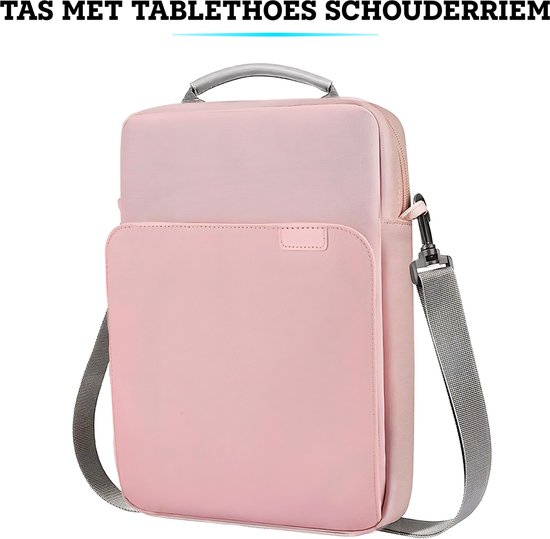 Étui pour tablette Somstyle compatible avec les Tablettes de 9 à 11 pouces - Étui de transport avec bandoulière - Rose