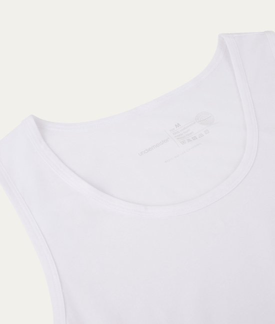 Sous-vêtement Undiemeister Homme - Débardeur - 3-Pack - Chalk White (Blanc) - Mellowood Tencel - Encolure ronde - Slim fit - Taille S