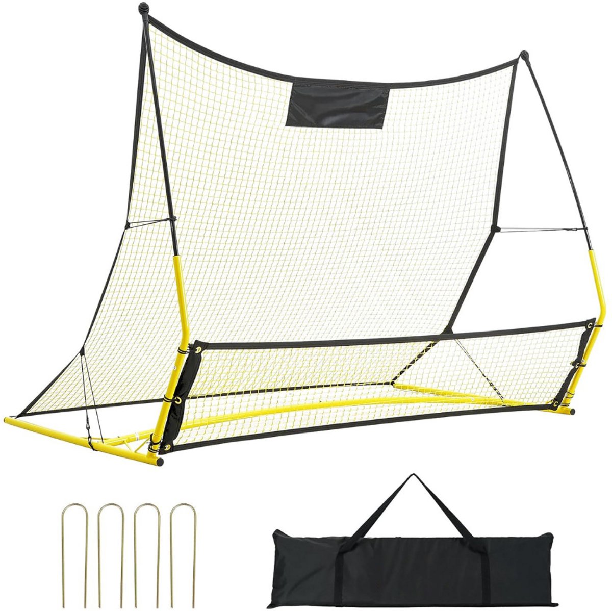 CLGP® Rebounder Voetbal - Voetbaldoel - Bouncer Spullen - Zwart met Geel