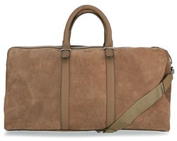 Manfield - Taupe suède weekendtas
