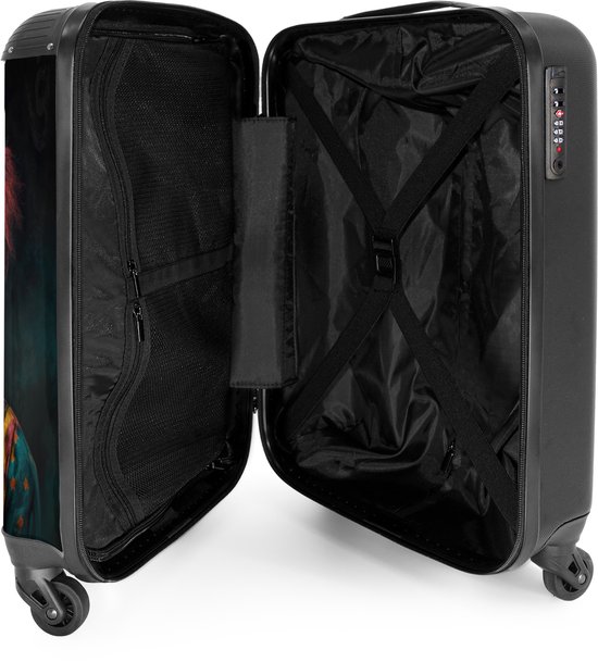 NoBoringSuitcases.com® Trolley - Valises de voyage - Clown - Chapeau - Col - Portrait - Horreur - Trolley sur roulettes - Convient en 55x40x20 cm et 55x35x25 cm - Valise - Valise cabine
